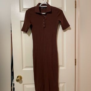Zara Brown Medi Dress